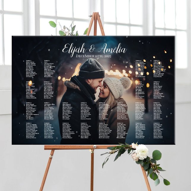Wedding seating chart with photo editable (Creator Uploaded)