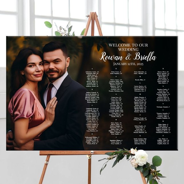 Wedding seating chart with photo find your seat (Creator Uploaded)