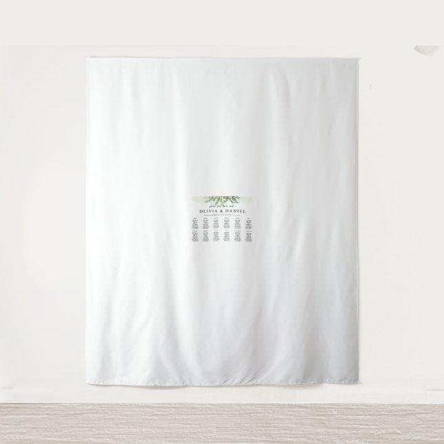 Wedding Seating Charts – Elegant Personalised Rece Tapestry (Front)
