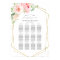 Wedding Seating Plan Geometric Blush Floral