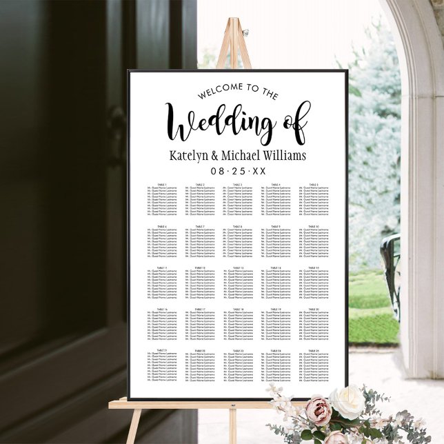 Wedding Seating Poster | Black Script (Creator Uploaded)