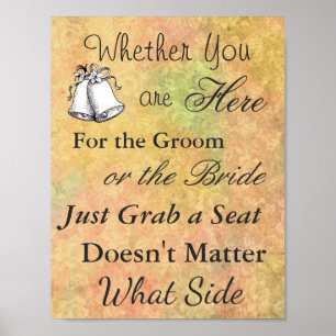 Wedding Seating Poster, Fall Colours Poster