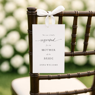 wedding seating tag, wedding chair tag, invitation