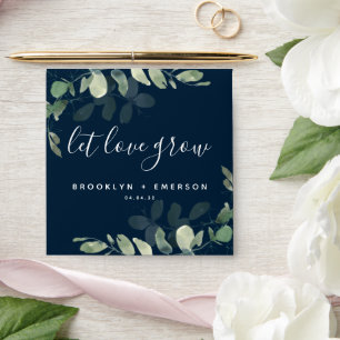 Wedding Seed Packet Favour   Blue Eucalyptus Envelope