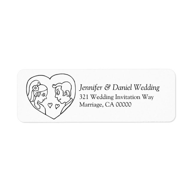 Wedding Self Adhesive Label Stickers (Front)