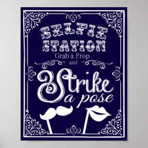 Wedding selfie photo booth sign custom color
