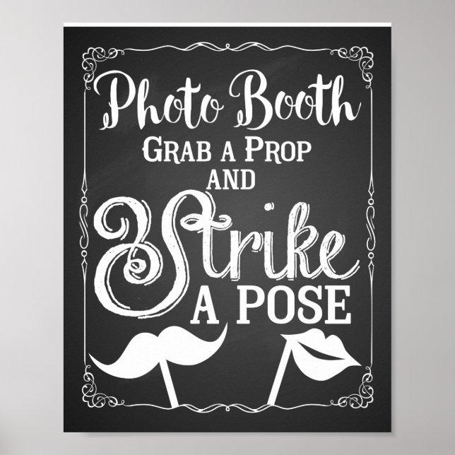 Wedding selfie photo booth sign elegant (Front)