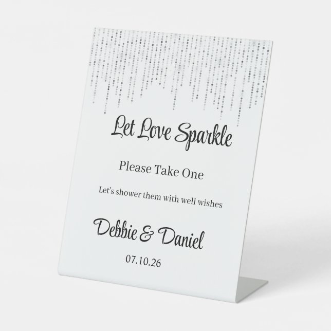 Wedding Sendoff Pedestal Table Sign (Front)