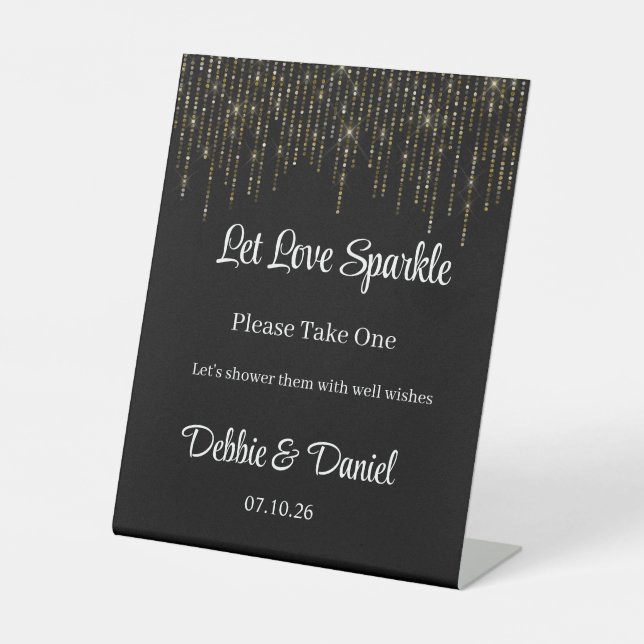 Wedding Sendoff Pedestal Table Sign (Front)