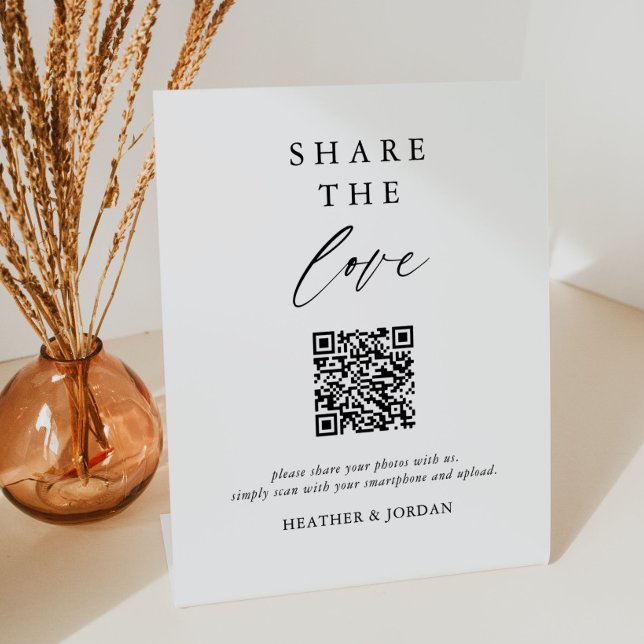 Wedding Share The Love Photo Share QR Code Sign (Creator Uploaded)