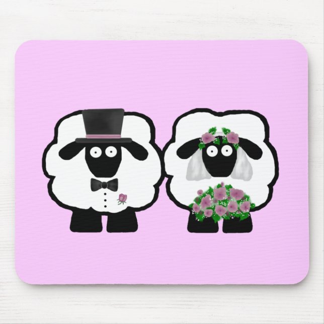 Wedding Sheep Mousepad (Front)