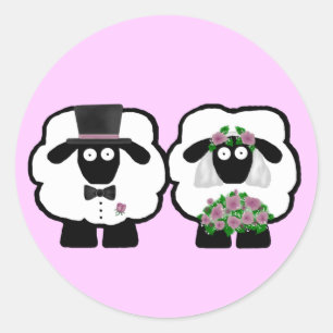 Wedding Sheep Stickers