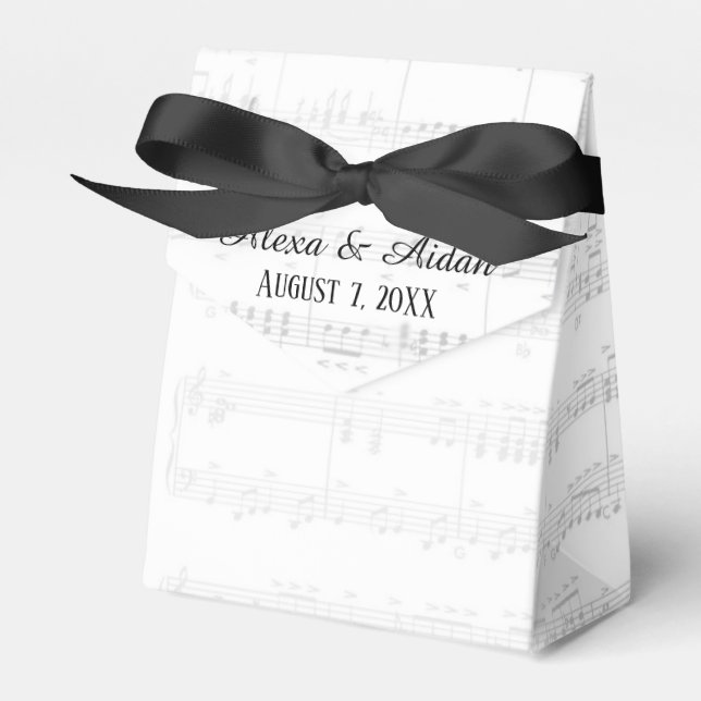 Wedding Sheet Music  Favour Box (Front Side)