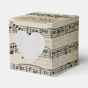 Wedding Sheet Music Favour Box