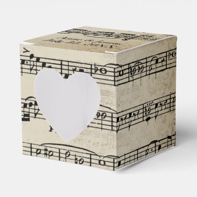 Wedding Sheet Music  Favour Box (Front Side)