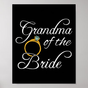Wedding Shirts Grandma Of The Bride Tees Women Gra Poster
