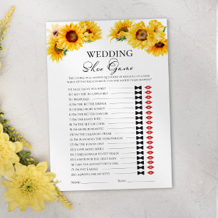 Wedding Shoe   Fall Bridal Shower Game Card