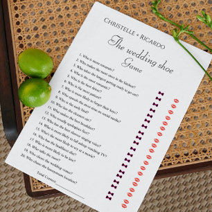 Wedding shoe game bachelorette party game Card