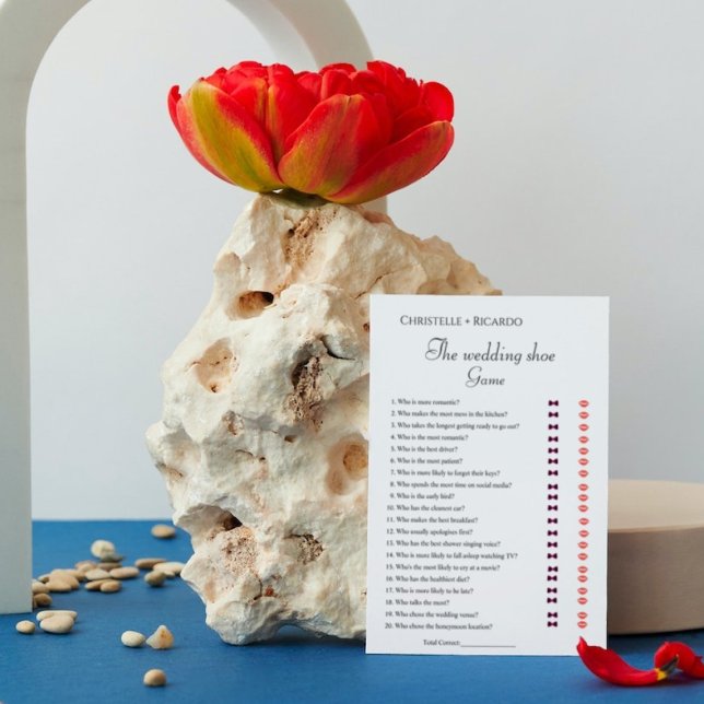 Wedding shoe game bachelorette party game Card (Creator Uploaded)