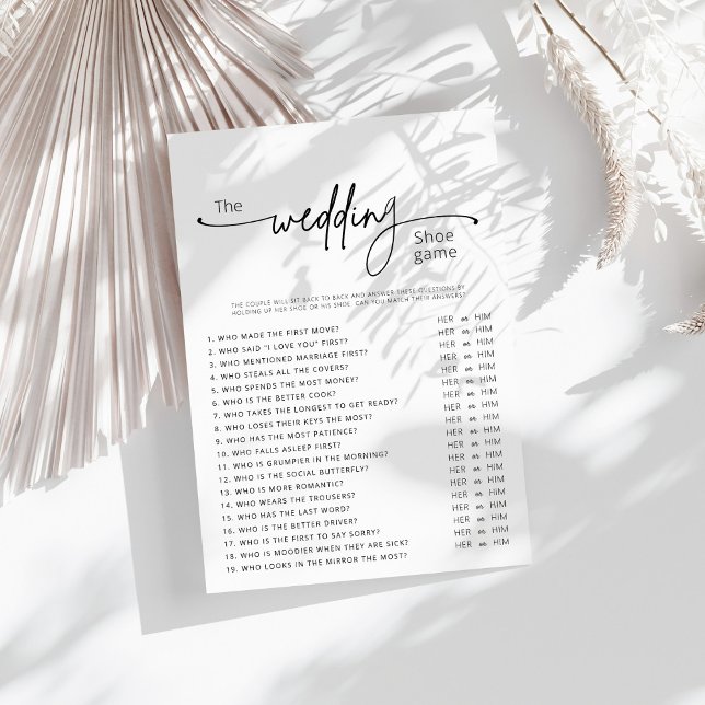  Wedding Shoe Game, Bridal Shower Game (Creator Uploaded)