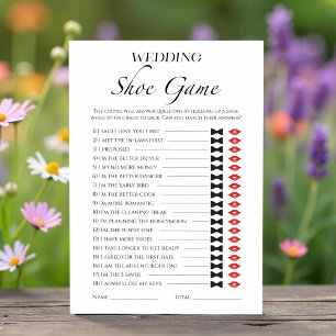 Wedding Shoe Minimalist Bridal Shower Game Card