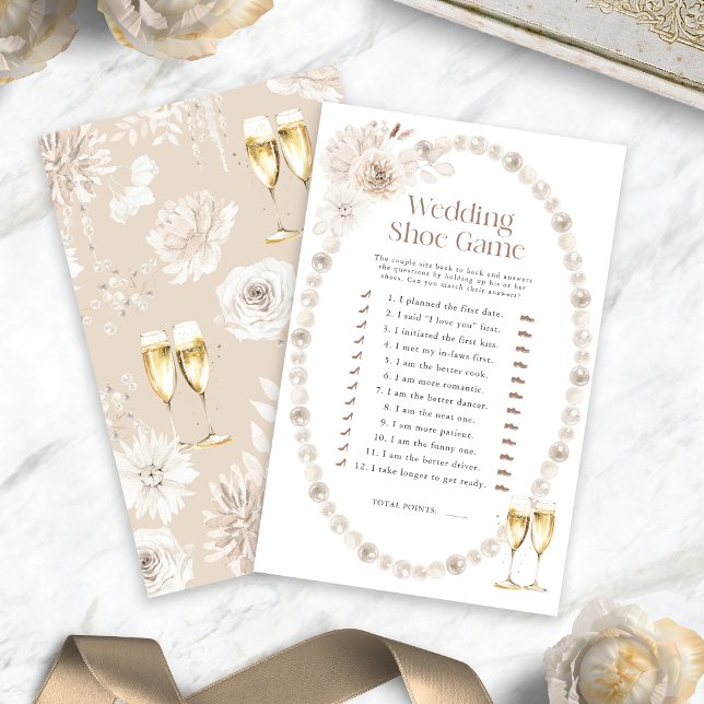 Wedding Shoe Shower Game (Pearls and Prosecco Wedding Shoe Shower Game
)