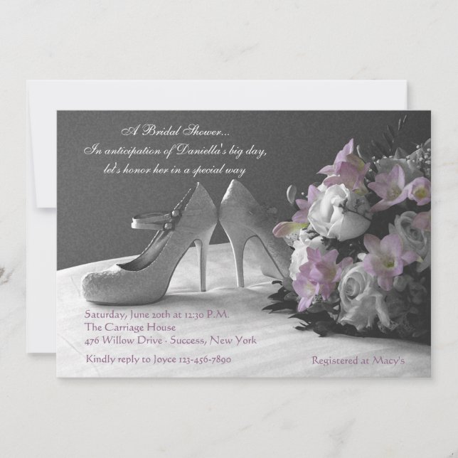 Wedding Shoes Bridal Shower Invitation (Front)