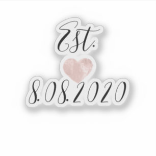 Wedding Shoes Decal Name Date Script Heart Rose
