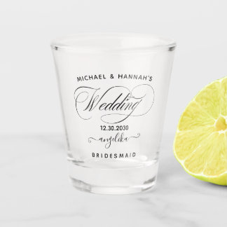 Wedding Shot Glass Favours, Personalised Wedding