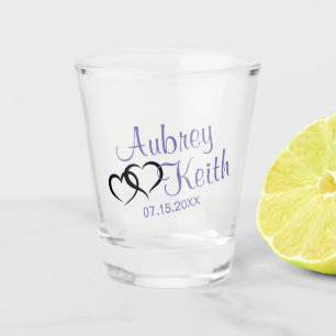 Wedding Shot Glasses with Bride and Groom name