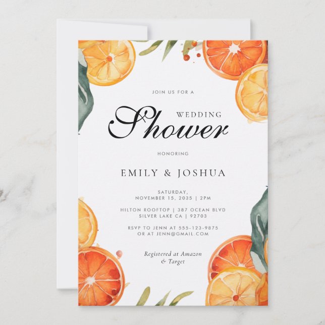 Wedding Shower Aperol Spritz Invitation (Front)