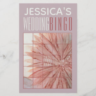 Wedding Shower BINGO Lovely In Pinks and Lavenders Flyer