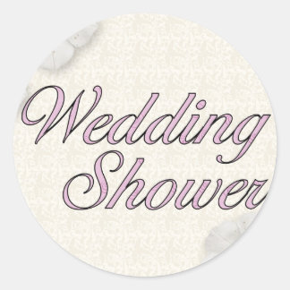 Wedding Shower Classic Round Sticker