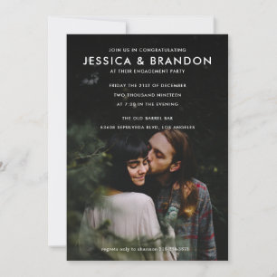 Wedding Shower   Couples Engagement Photo Invitation
