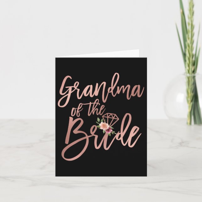 Wedding Shower For Grandma Of The Bride From Bride Card (Front)