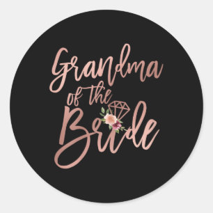 Wedding Shower For Grandma Of The Bride From Bride Classic Round Sticker