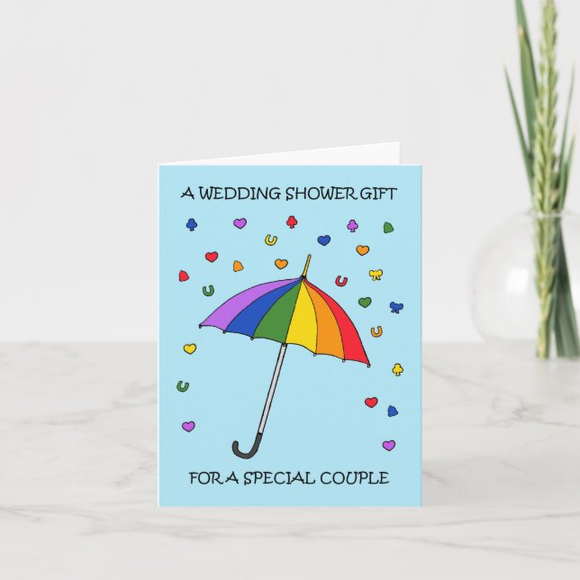 Wedding Shower Gift for Gay Couple Card (Front)