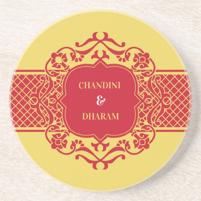 Wedding Shower Indian Coaster (Front)
