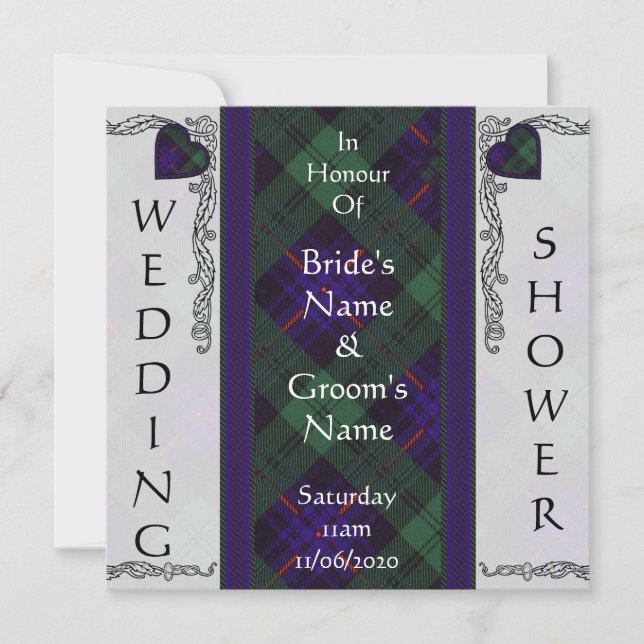 Wedding Shower Invite  -  Armstrong Tartan (Front)