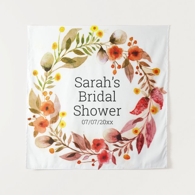 Wedding shower personalised tapestry (Front)