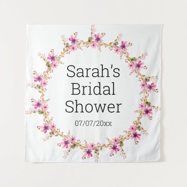 Wedding shower personalised tapestry (Front)