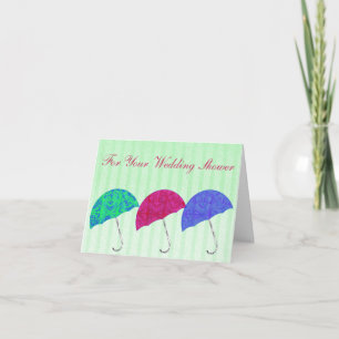 Wedding Shower Umbrella Greeting Card