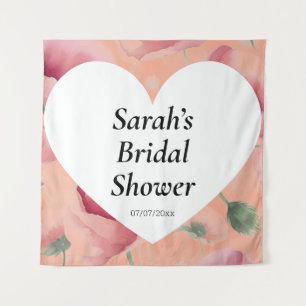 Wedding shower wall poster personalised tapestry