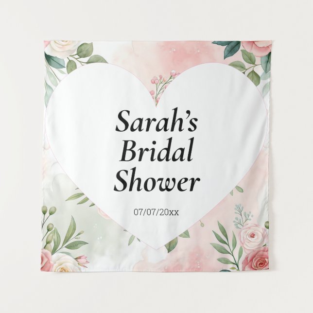 Wedding shower wall poster personalized tapestry (Front)