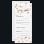 Wedding Shower Wishes Copper Foil Glitter Lights Advice Card<br><div class="desc">Faux Copper Foil Glitter Lights Wishes For Bride And Groom / Newlywed Advice Cards / Bridal Shower Advice Cards / Wedding Advice Cards / Wedding Wishes Cards - perfect for bridal showers and elegant weddings.</div>