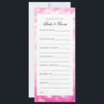 Wedding Shower Wishes Pink Glitter Lights Advice Card<br><div class="desc">Pink Glitter Lights Wishes For Bride And Groom / Newlywed Advice Cards / Bridal Shower Advice Cards / Wedding Advice Cards / Wedding Wishes Cards - perfect for bridal showers and elegant weddings.</div>
