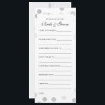 Wedding Shower Wishes Silver Foil Glitter Lights Advice Card<br><div class="desc">Faux Silver Foil Glitter Lights Wishes For Bride And Groom / Newlywed Advice Cards / Bridal Shower Advice Cards / Wedding Advice Cards / Wedding Wishes Cards - perfect for bridal showers and elegant weddings.</div>