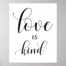 Wedding Sign - 1 Corinthians 13 - Love is Kind