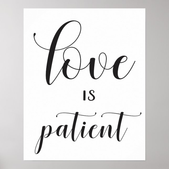 Wedding Sign - 1 Corinthians 13 - Love is Patient (Front)