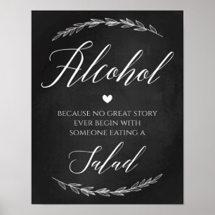 Wedding Sign - Alcohol Wedding Chalkboard Sign